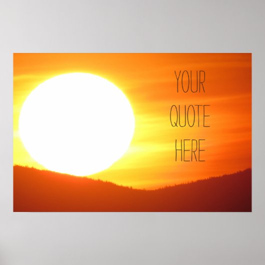 Big Sunset Poster (Voorkant)