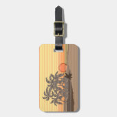 Big Sunset Stripe Hawaiian Surfers Bagagelabel (Voorkant verticaal)