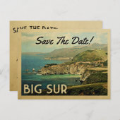 Big Sur bewaar de Briefkaarten van de Datum (Voorkant / Achterkant)
