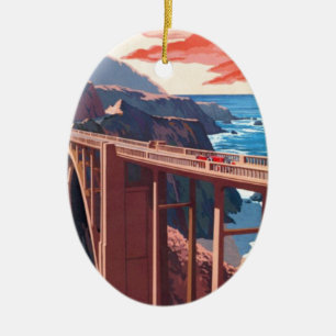 Big Sur Bixby Bridge VS-toerisme Keramisch Ornament