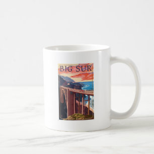 Big Sur Bixby Bridge VS-toerisme Koffiemok