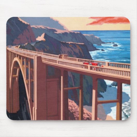  Big Sur Bixby Bridge VS-toerisme Muismat (Voorkant)