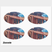  Big Sur Bixby Bridge VS-toerisme Ovale Sticker (Vel)