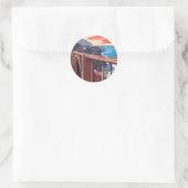  Big Sur Bixby Bridge VS-toerisme Ronde Sticker (Tas)