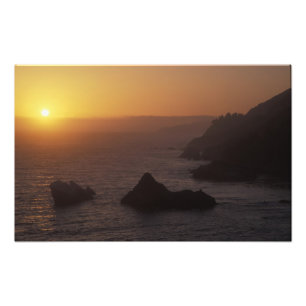 Big Sur buiten de Highway 101, Californië, Verenig Foto Afdruk