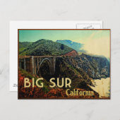 Big Sur California  Briefkaart (Voorkant / Achterkant)