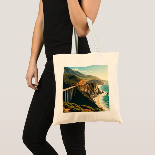 Big Sur California Central Coast Tote Bag (Voorkant (product))