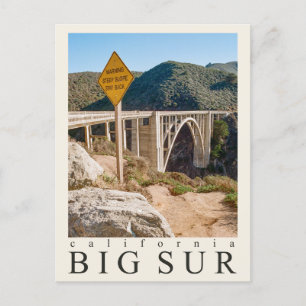 Big Sur California   Filmfotografie Briefkaart