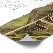 BIG SUR CALIFORNIA Skyline Wedding Seding Chart Poster (Hoek)