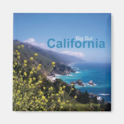 Big Sur California Travel Souvenir Frigo Magnet (Devant)