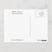 Big Sur Californie carte postale de la plage de Pf (Dos)