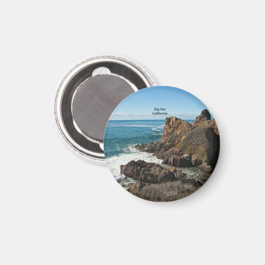 Big Sur, Californië, gelabeld, Magneet (Voorkant / Achterkant)