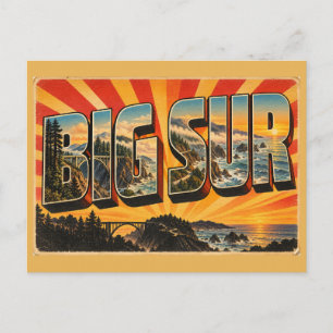 Big Sur Californië Kust Rodehouten Brug Kunst Briefkaart