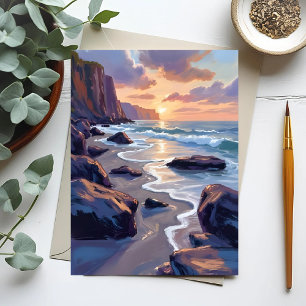 Big Sur, Californië Kust Schilderij Briefkaart
