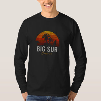 Big Sur Californië Retro Surfer  Beach T-shirt