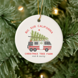 Big Sur Kerstboom Boerderij  RV Camper Keramisch Ornament