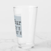 Big Sur Latitude en Lengtegraad Glas (Links)