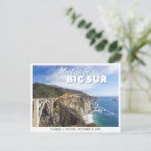Big Sur Wedding Bixby Save the Date Briefkaart (Staand voorkant)