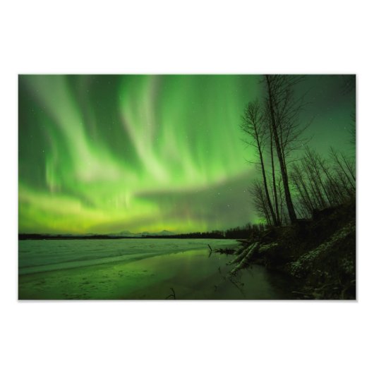 Big Susitna Aurora Foto Afdruk (Voorkant)