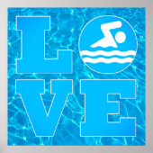 Big Swim LOVE Pool Poster pour les nageurs et les  (Devant)