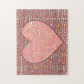 Big Swirls Heart op Confetti Style Background Legpuzzel (Verticaal)