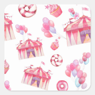 Big Tent Sweets Vierkante Sticker