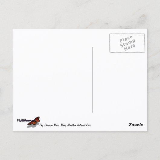 Big Thompson River op Sunrise Briefkaart (Achterkant)