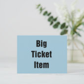 Big Ticket-object Briefkaart (Staand voorkant)