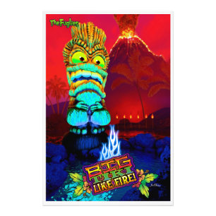 Big Tiki als vuur! Foto Afdruk