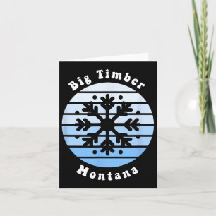 Big Timber Montana Sneeuwvlok Kerst Winter Soep Kaart