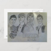 Big time Rush-postkaart Briefkaart (Voorkant / Achterkant)