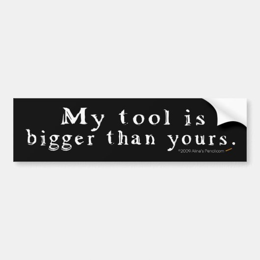 Big Tool Bumpersticker (zwart) (Voorkant)