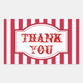 Big Top Carnaval Circus Feest Bedankt Stickers (Voorkant)