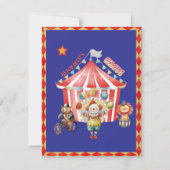 Big Top Carnival 5e Anniversaire Menu Budget (Dos)