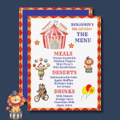 Big Top Carnival 5e Anniversaire Menu Budget