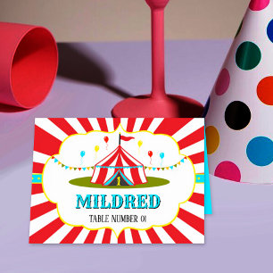 Big Top Circus Carnaval 1e Verjaardag Plaats Kaart