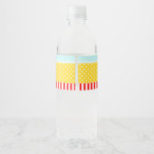 Big Top Circus Carnival Birthday in Red Waterfles Etiket (Achterkant)