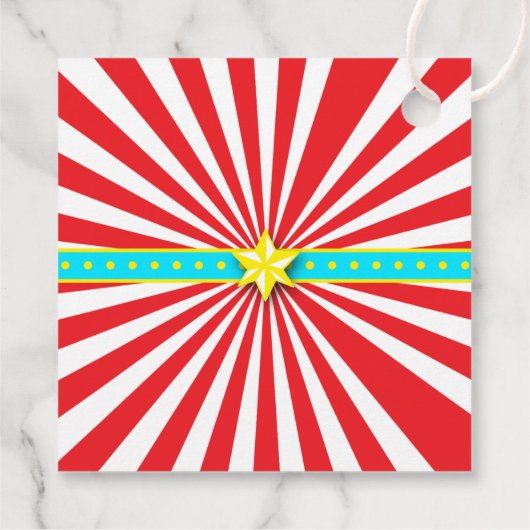 Big Top Circus Carnival Chalkboard 1ste verjaardag Bedankjes Labels (Achterkant)