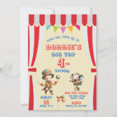 Big Top Circus Invitation Anniversaire (Devant)