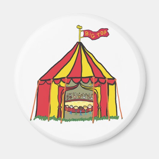 Big Top Circus Tent Magneet (Voorkant)
