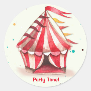 Big Top Circus Tent Ronde Sticker