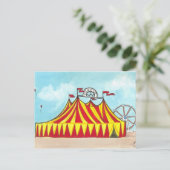 Big Top Circus Tente + Ferry wheel art carte posta (Debout devant)