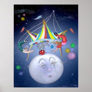 Big Top op een Poster met een kleine blauwe maan