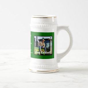 BIG TRACTOR WHITE CERAMIC STEIN BIERPUL