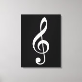 big treble clear musical note canvas afdruk (Voorkant)