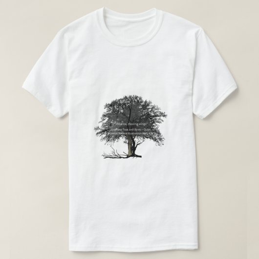 Big Tree Black Art -Silhouette Nature Illustration T-shirt (Design voorkant)