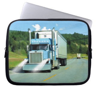 Big Truck en Highway Art voor vrachtwagenliefhebbe Laptop Sleeve