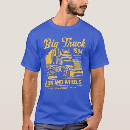Big Truck IJzer en Wielen Auto Truck T-shirt (Voorkant)