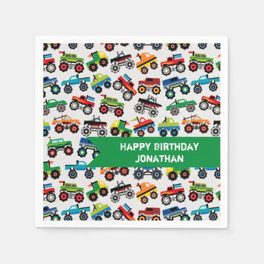 Big Truck-patroon Servet (Voorkant)