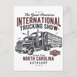 Big Truck Trucking Show North Carolina Auto Shop Briefkaart